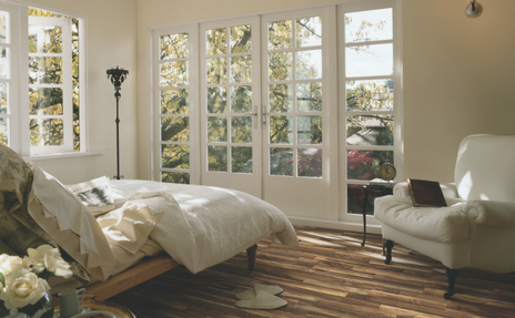 luxury vinyl plank lvp in bedroom
